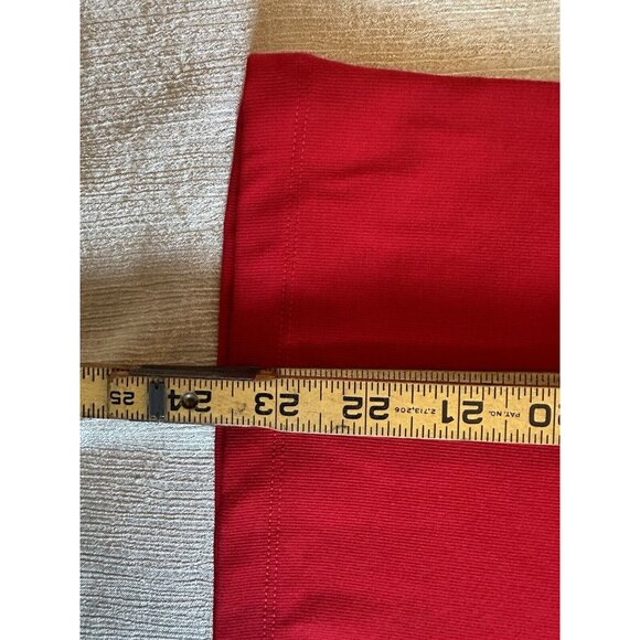 Women’s Liz Claiborne Sz Large Fire Red Fitted Top VNeck Workwear Casual Date - Picture 4 of 6